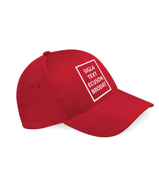 Sapca rosie personalizata