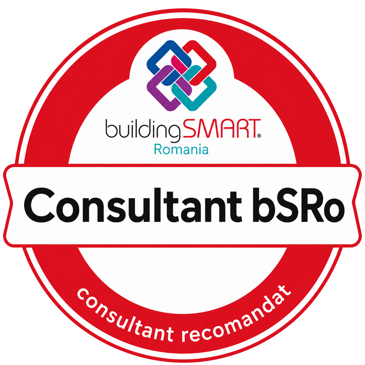 Badge Consultant bSRo — consultant recomandat buildingSMART Romania